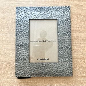 Crate&Barrel Silver Textured Picture Frame